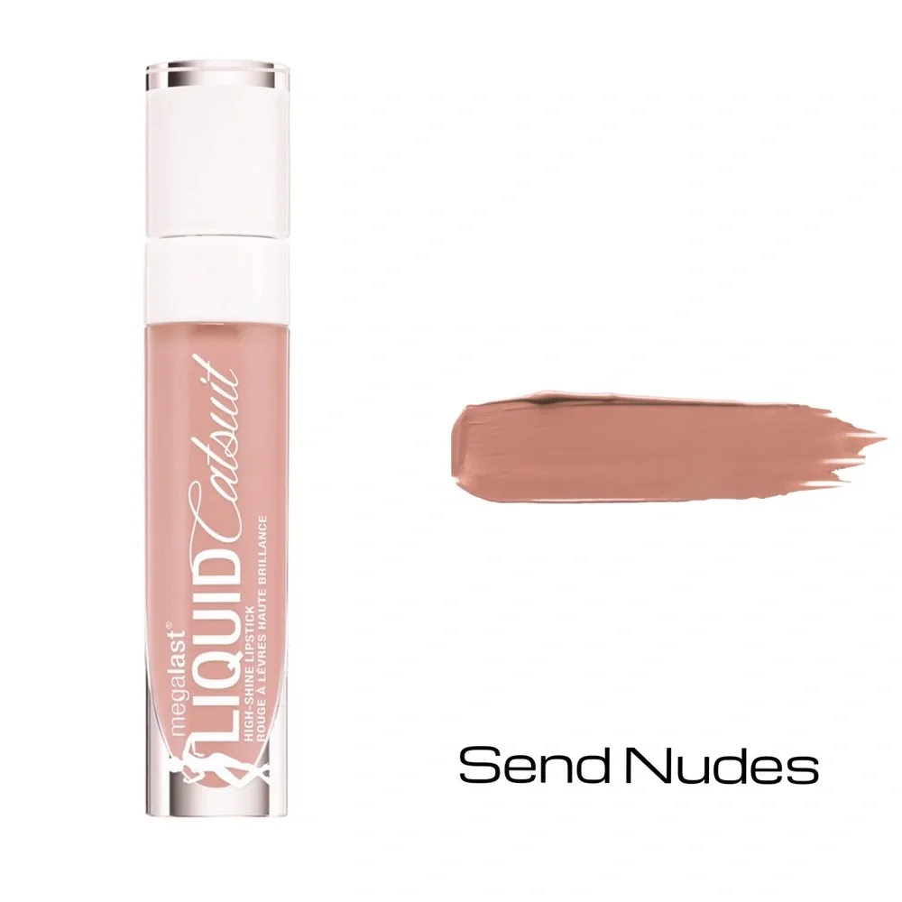 Wet n Wild Liquid Catsuit High Shine Lipstick in 944B Send Nudes